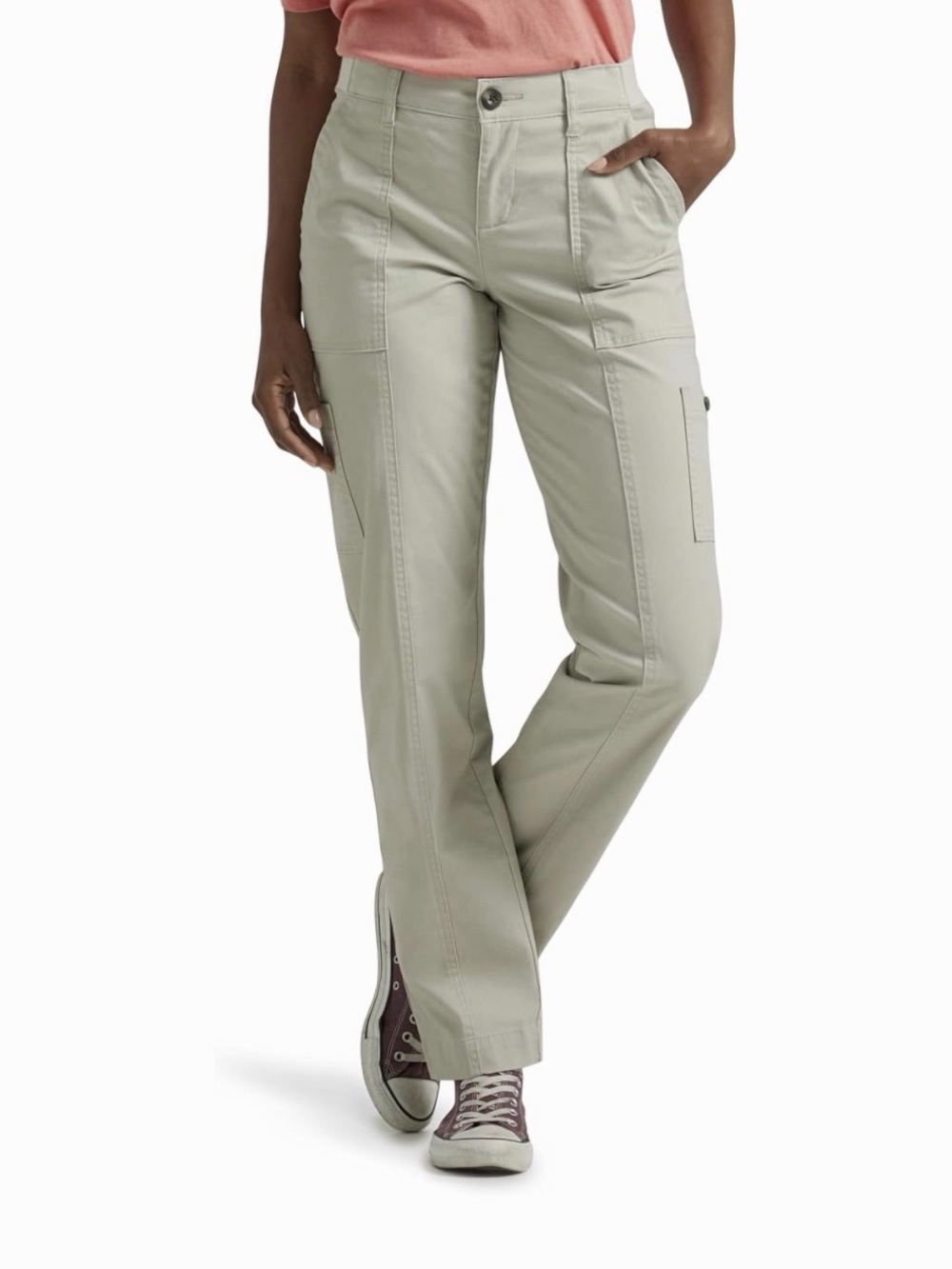 Women's Utility Cargo Pants in Stone Color